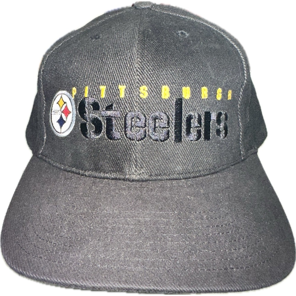 VINTAGE Twins Enterprises Pittsburgh Steelers  Snapback‎ Cap Hat Black 90s
